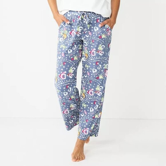 Sonoma Sleepwear Pajama Pants 4 PC Lounge PJ Bottoms Prints Size XL Short - Picture 3 of 16